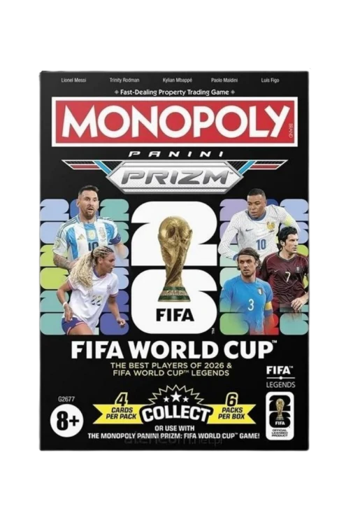 Monopoly FIFA World Cup Booster – 24 karty kolekcjonerskie Panini Prizm, Hasbro
