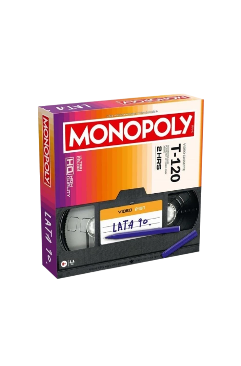 Monopoly Lata 90 – nostalgiczna gra planszowa retro, Winning Moves
