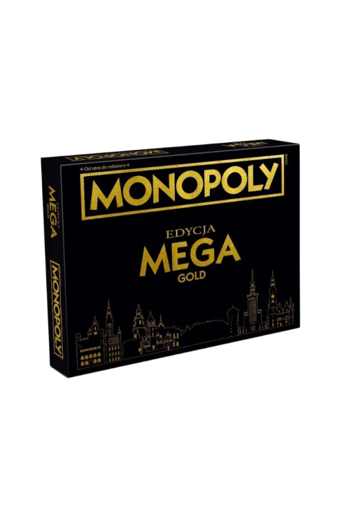 Monopoly Mega Gold – gra planszowa w czarno-złotej edycji z wieżowcami, Winning Moves