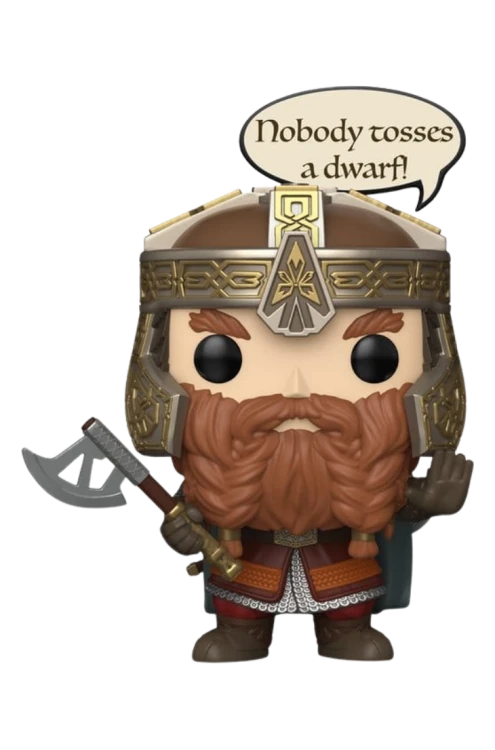 Funko POP! Gimli #2028 – figurka Władca Pierścieni Nobody Tosses a Dwarf, Funko Sayings