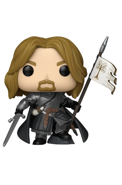 Funko POP! Boromir #1986 – figurka Władca Pierścieni z mieczem i sztandarem Gondoru, Funko