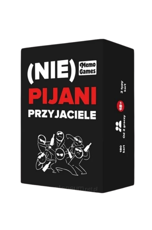 Memo Games PL (Nie) pijani przyjaciele – gra imprezowa 18+ ze 180 kartami zadań dla znajomych