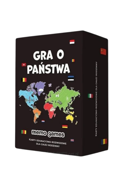 Gra o Państwa Memo Games PL – edukacyjna gra karciana o geografii, flagach i stolicach świata, 194 karty