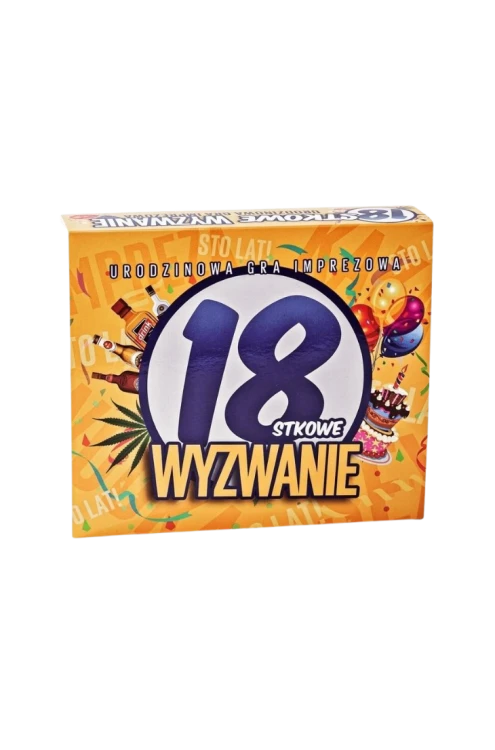 18-stkowe Wyzwanie Grammi – gra planszowa na 18 urodziny, imprezowa gra z wyzwaniami dla dorosłych, EAN 5906395574056.
