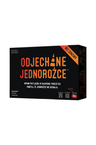Odjechane Jednorożce Bez cenzury 2. edycja Rebel – imprezowa gra karciana 18+ dla 2–8 graczy, 135 kart, kod TEEUU02PL.