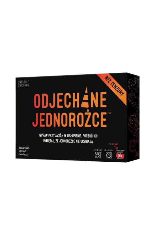 Odjechane Jednorożce Bez cenzury 2. edycja Rebel – imprezowa gra karciana 18+ dla 2–8 graczy, 135 kart, kod TEEUU02PL.