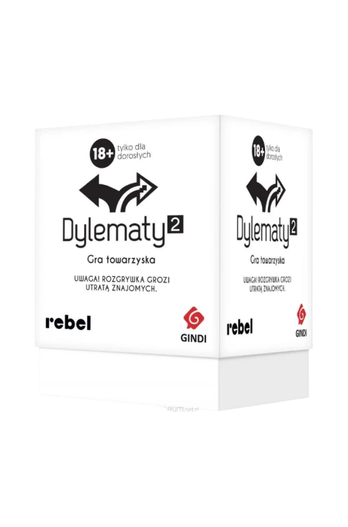 Dylematy 2 Rebel – imprezowa gra karciana 18+ dla 4–15 osób, 165 kart z dylematami moralnymi, kod DYL2-PL-P01-2019.